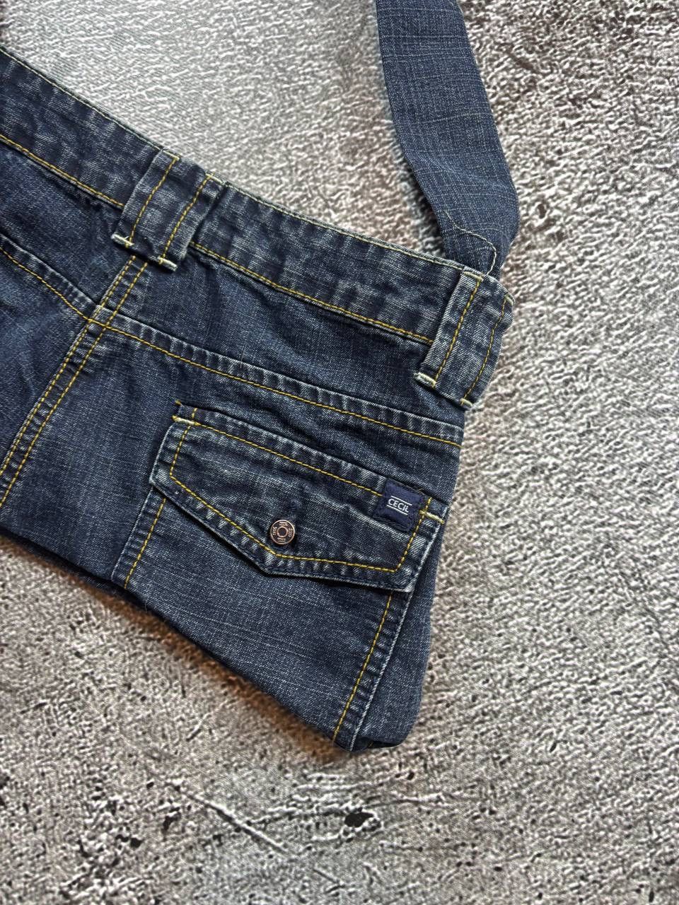 Japanese Brand Vintage Y2K Denim Mini Shoulder Bag Distressed Jeans Purse Size ONE SIZE - 13 Thumbnail
