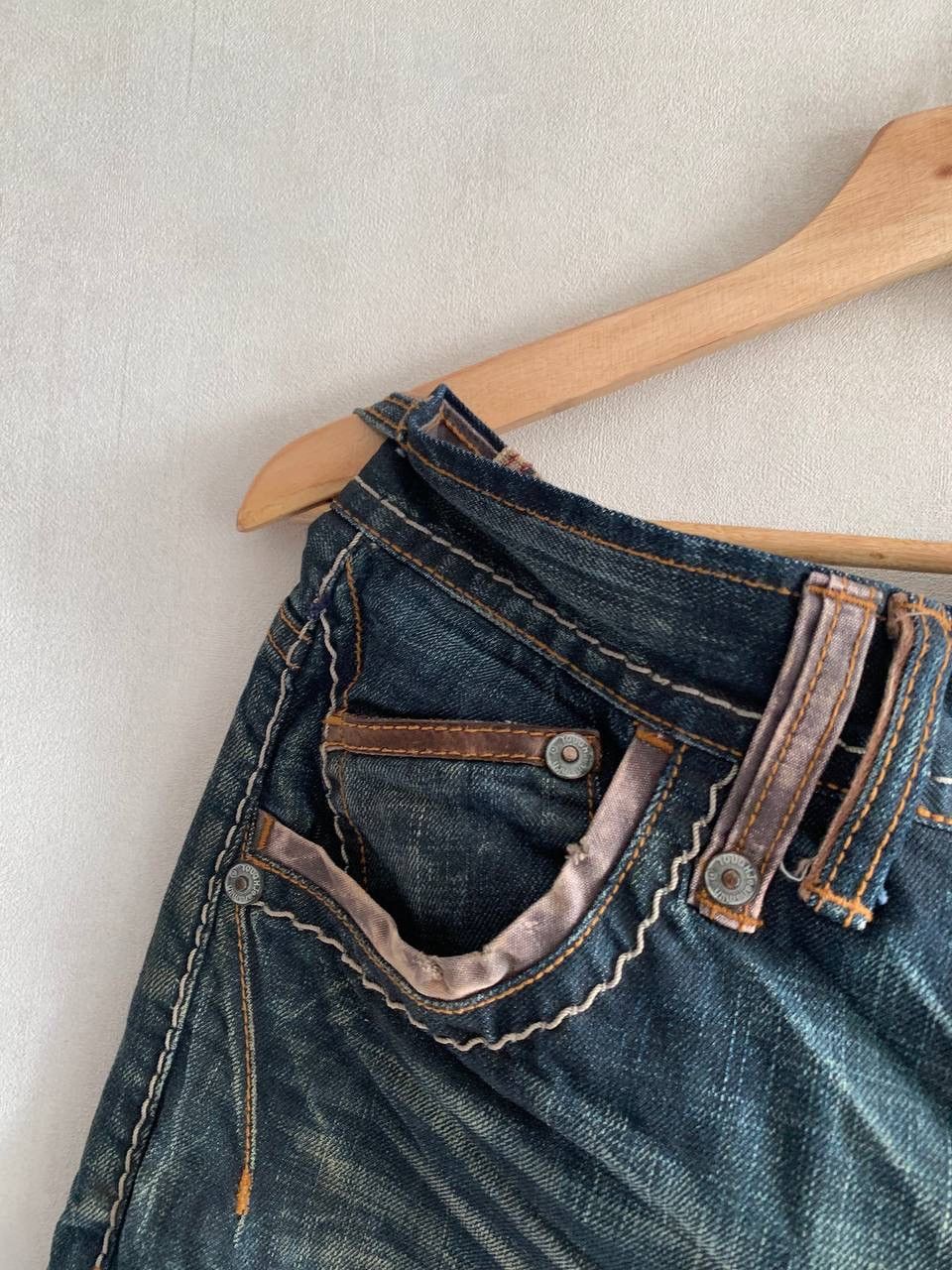 If Six Was Nine × Japanese Brand × Le Grande Bleu (L.G.B.) TOUGH JEANSMITH RUSTY BACKLE BACK JEANS Size US 32 / EU 48 - 7 Thumbnail