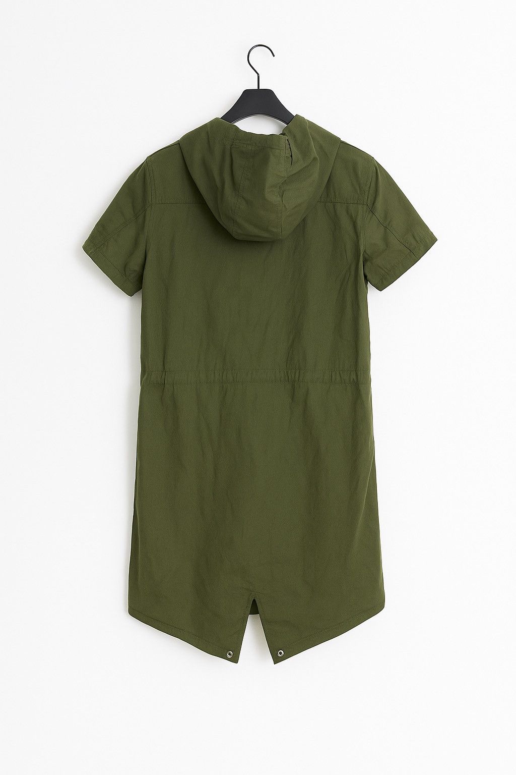 Japanese Brand PPFM Olive Green Hooded Parka Dress | 2000s Streetwear Size M / US 6-8 / IT 42-44 - 2 Thumbnail