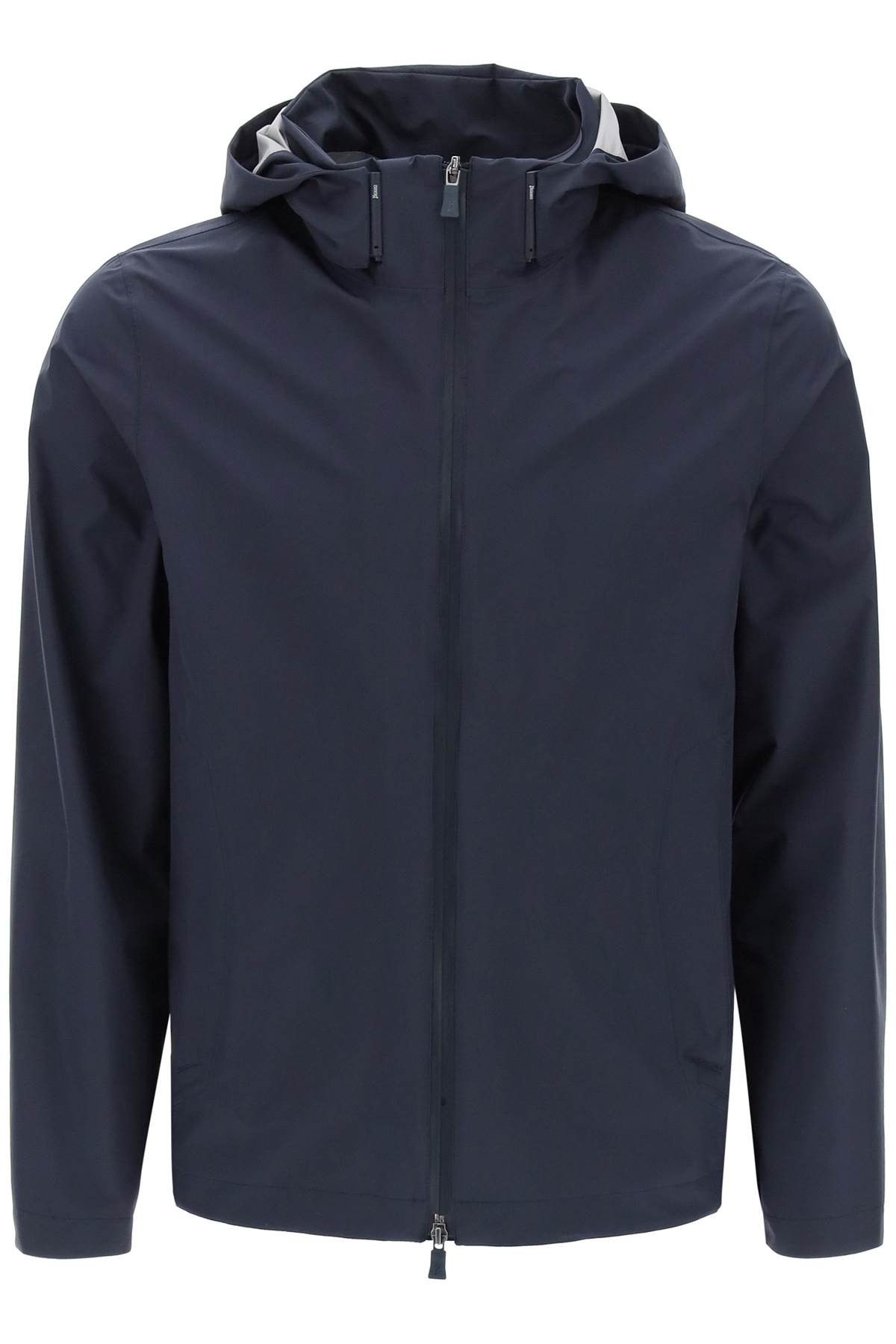 image of Herno Laminar Windbreaker Jacket In Gore-Tex in Blue, Men's (Size Large)