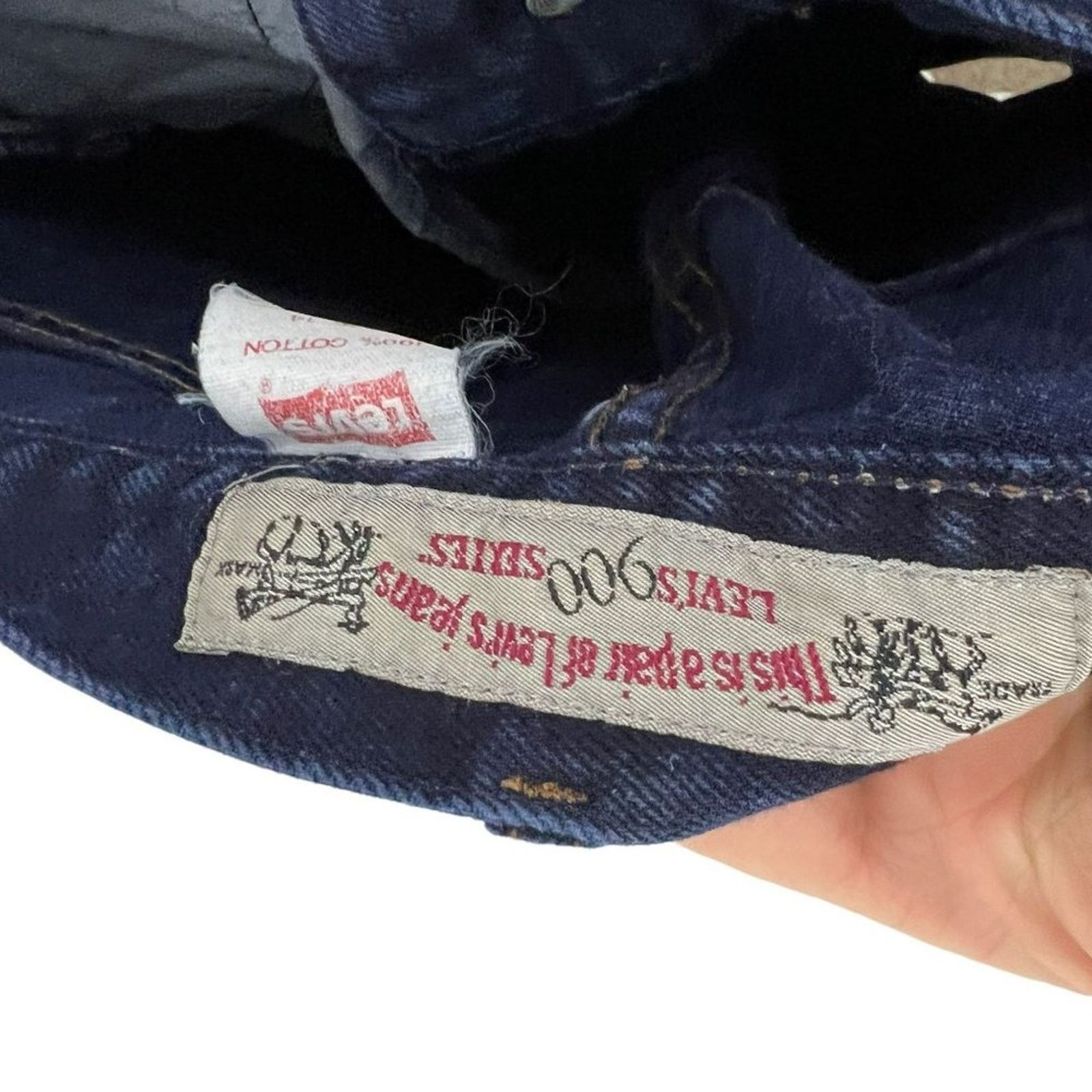 Levi's Levis 900 Series Silver Tab Size 14 Blue Denim High Waist Size 36" / US 14 / IT 50 - 6 Thumbnail