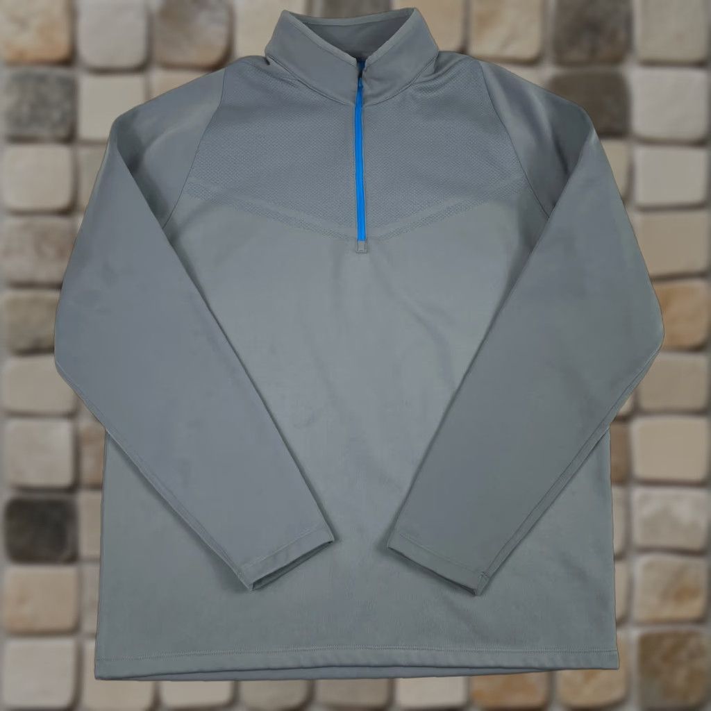 Nike Nike Shirt Mens Large Gray Golf Dri-Fit Fleece 1/4 Zip Pullover Golfing Dri-Fit Nike Golf Pullover Mens Large Gray Thick Fleece 1/4 Zip Size US L / EU 52-54 / 3 - 1 Thumbnail