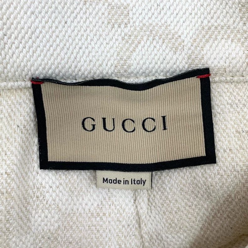 Gucci Gucci Beige logo printed full printed cotton casual shorts Size 26" / US 2 / IT 38 - 5 Thumbnail