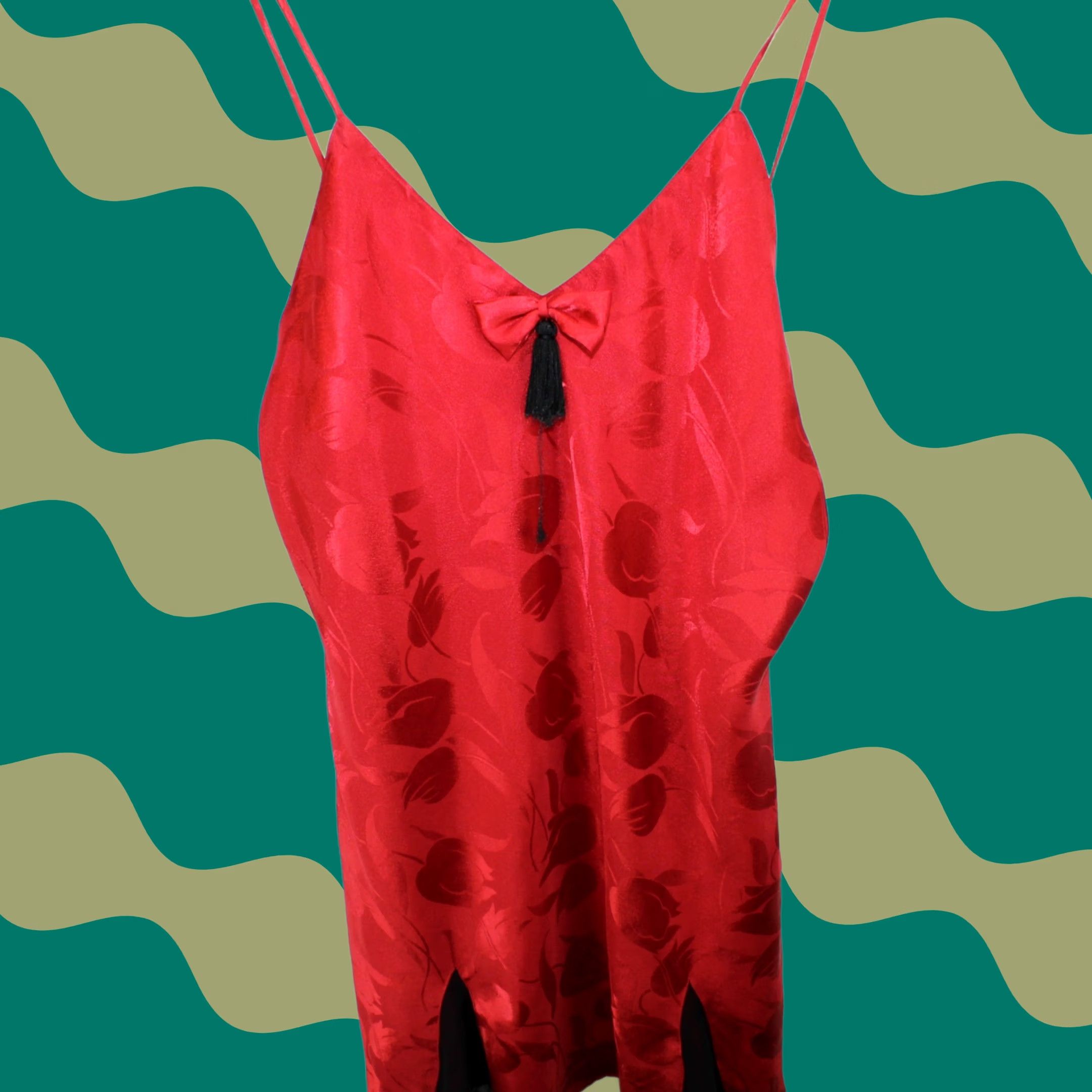 Victoria's Secret VINTAGE Victoria's Secret Night Gown Womens Medium Polyester Sleepwear Pullover Sleeveless Red 90s Size M / US 6-8 / IT 42-44 - 1 Thumbnail