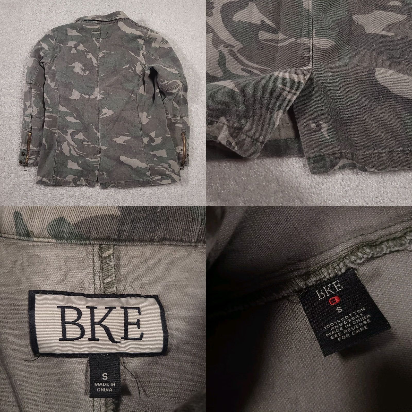 Vintage VINTAGE Buckle Camo Full Zip Casual Jacket Women Small Pockets Military Collared Size S / US 4 / IT 40 - 9 Thumbnail