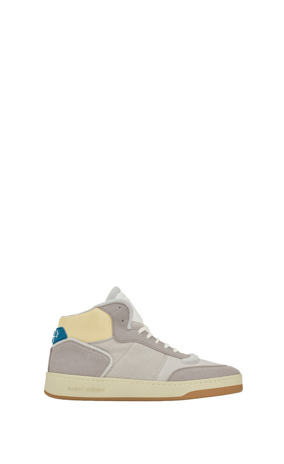 SAINT LAURENT SL/80 Grey/Yellow Sneakers New