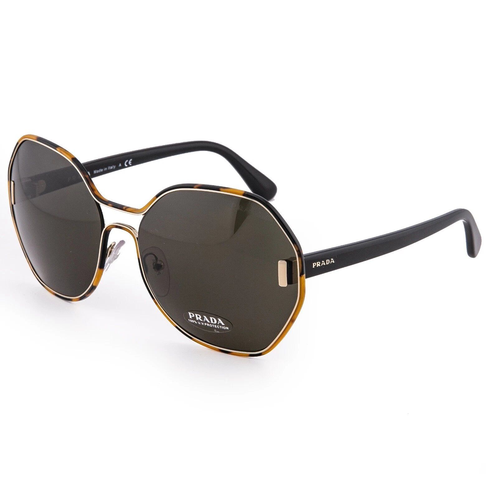 Prada PRADA 53T MOD EVOLUTION PR53TS Black Geometric Sunglasses Size ONE SIZE - 5 Thumbnail