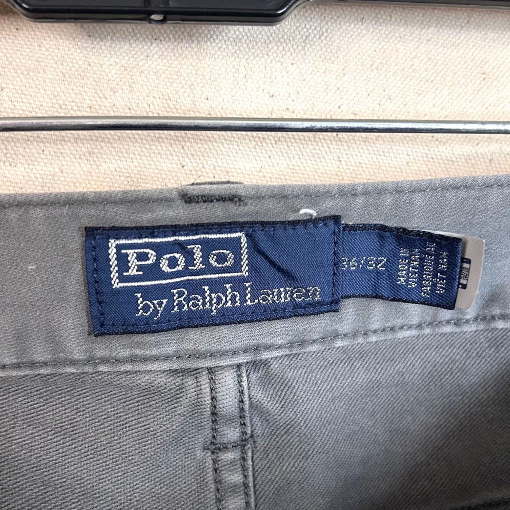 Polo Ralph Lauren Polo Ralph Lauren Gray Solid Cotton Slim Fit Five Pocket Chino Pants 36x32 Mens Size US M / EU 48-50 / 2 - 2 Thumbnail
