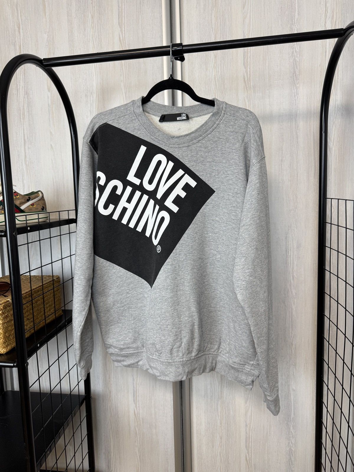 Moschino Love Moschino big logo vintage grey sweatshirt size XL Size US XL / EU 56 / 4 - 2 Thumbnail