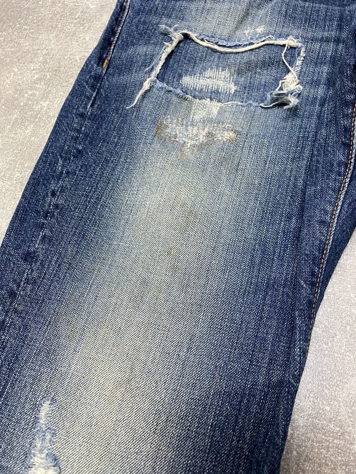 Designer × Dirk Bikkembergs Dirk Bikkembergs Sport Couture Cut Raw Denim Jeans Size US 34 / EU 50 - 10 Thumbnail