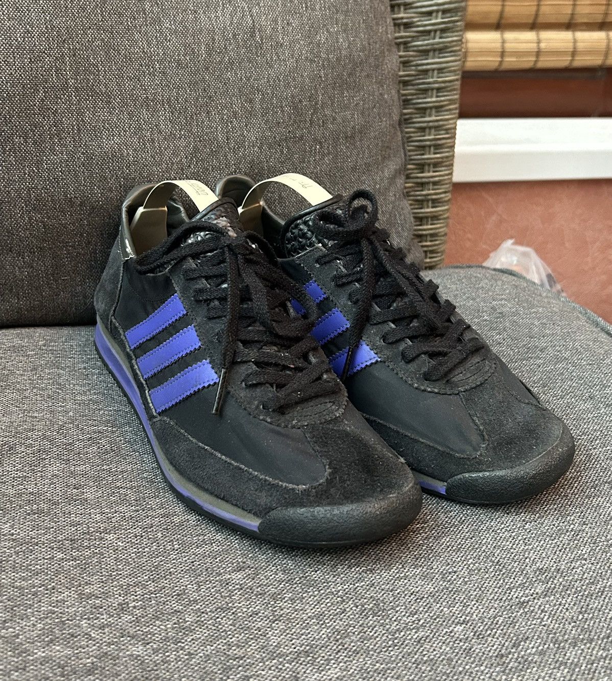 Adidas Adidas SL 72 Black/Purple Suede Nylon Low-Top Trainers Size US 8.5 / EU 41-42 - 2 Thumbnail