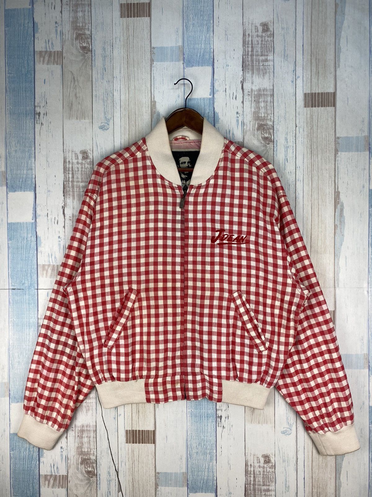 Vintage Vintage 1993 James Dean Gingham Bomber Jacket Size US M / EU 48-50 / 2 - 2 Thumbnail