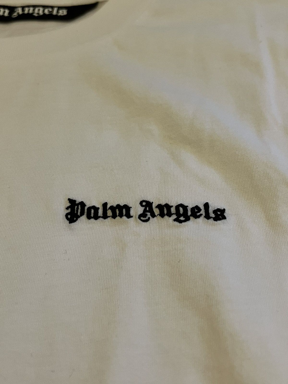 Palm Angels Palm Angels Embroidered-Logo Cotton T-Shirt Small New Size US S / EU 44-46 / 1 - 9 Thumbnail