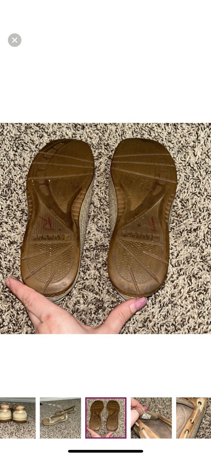 Sperry Sperry tan top sider boat shoe size 7 1/2 Size US 7.5 / IT 37.5 - 6 Thumbnail