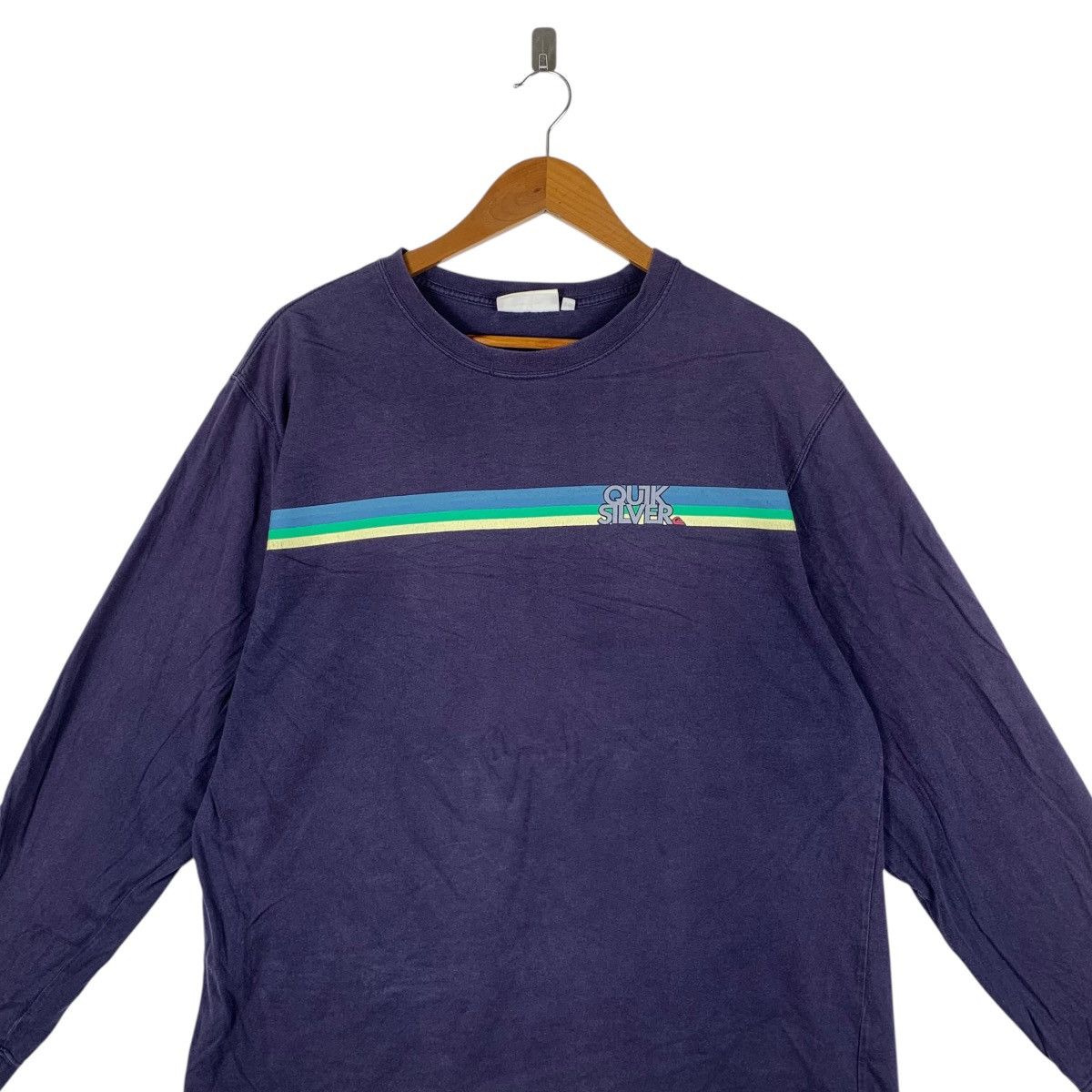 Quiksilver Vintage QUIKSILVER SURF Natural Sun Faded Tee Shirt Top Size US L / EU 52-54 / 3 - 2 Thumbnail