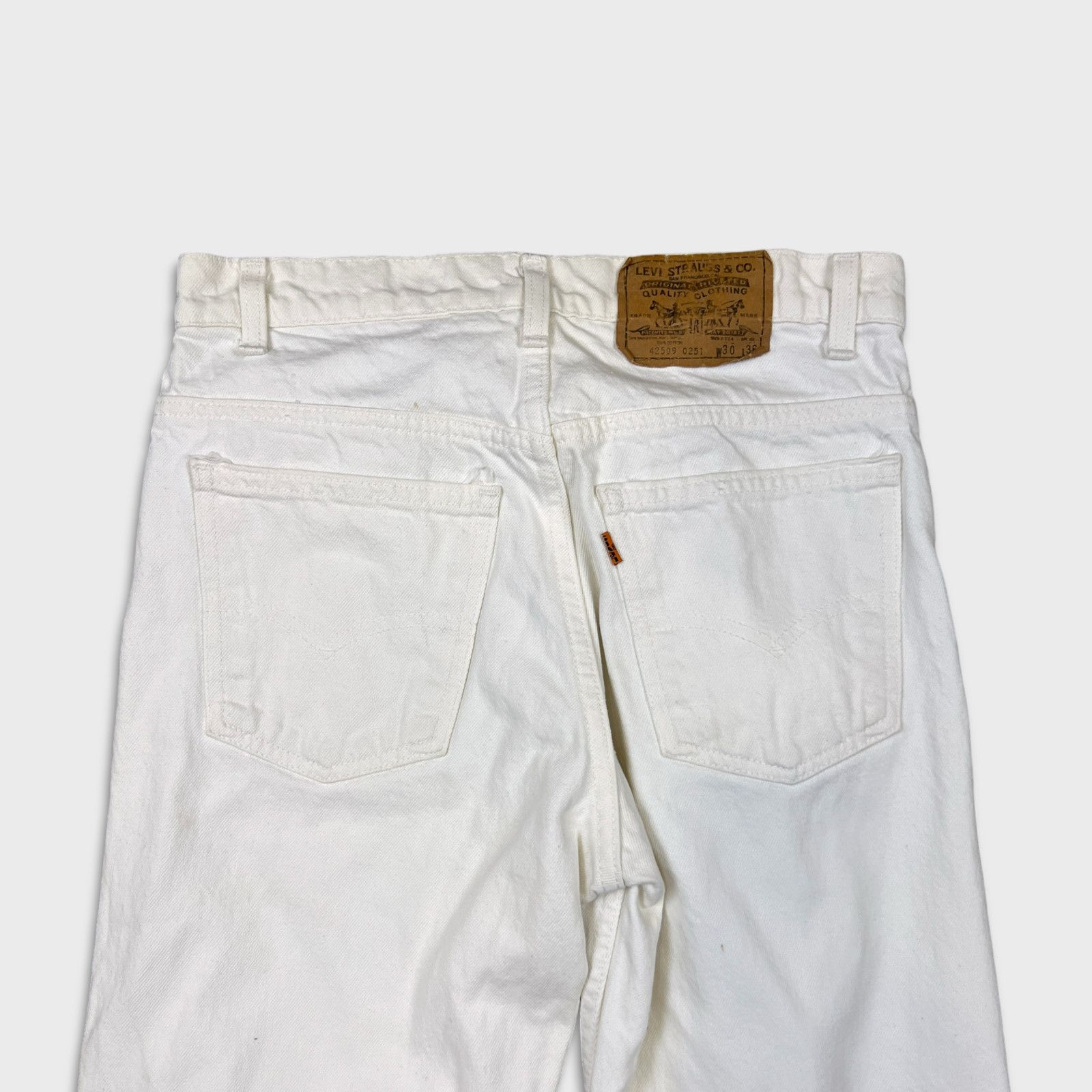 Levi's × Vintage Levi's Jeans 30x36 Orange Tab Straight USA 80s Denim Pants Size US 30 / EU 46 - 7 Thumbnail