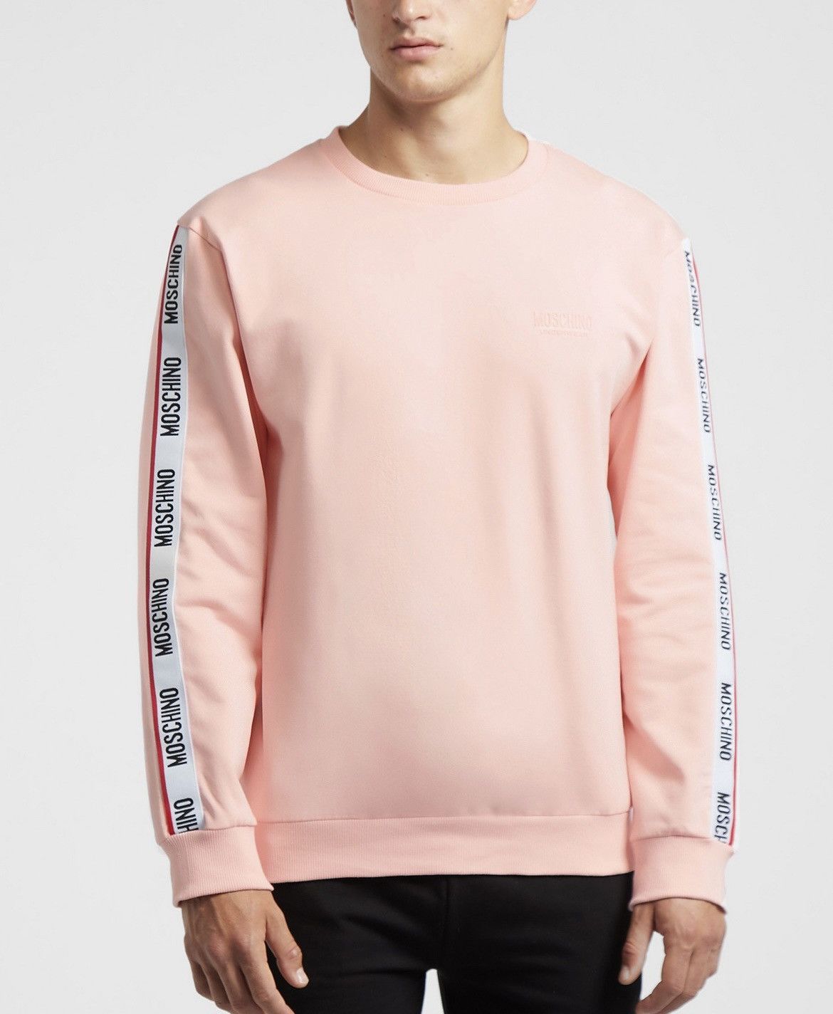 Moschino Moschino Pink Logo Tape Sweatshirt Size US M / EU 48-50 / 2 - 1 Thumbnail
