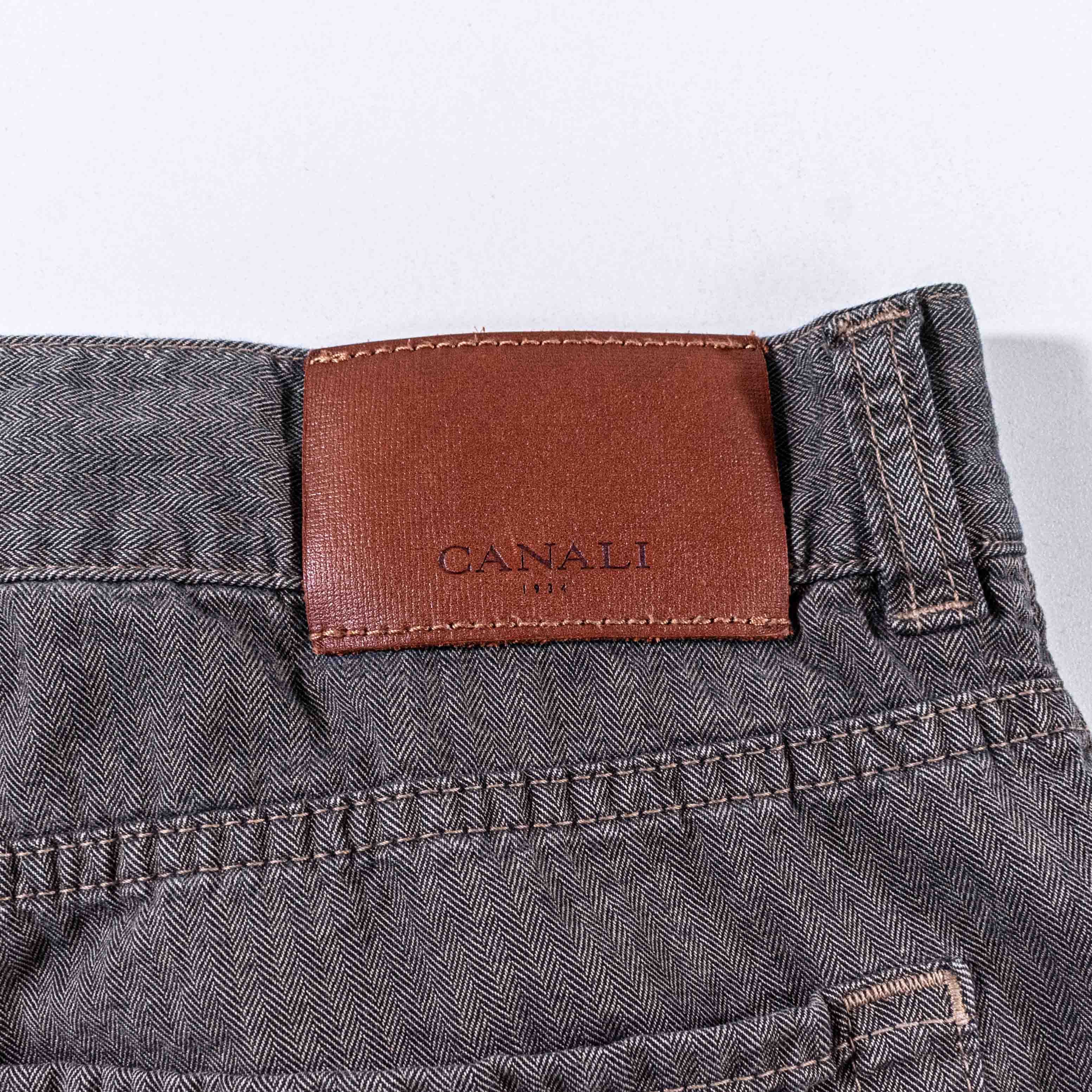 Canali Canali Herringbone 5 Pocket Pants Made in Italy 54 38x28 Size US 38 / EU 54 - 13 Thumbnail
