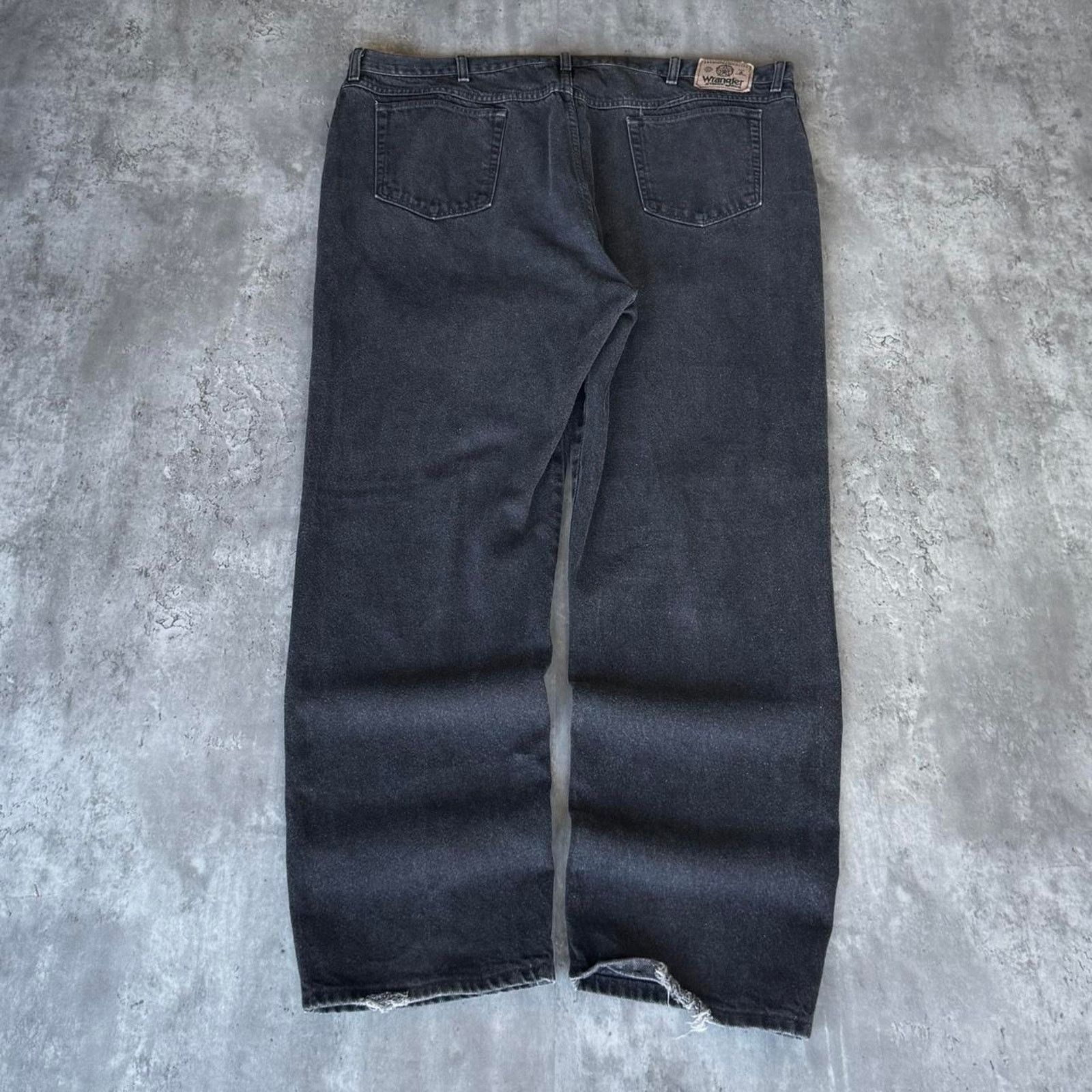 Vintage × Wrangler Vintage Y2K Faded Black Embroidered Grunge Opium Denim Jeans Size US 44 / EU 60 - 2 Thumbnail