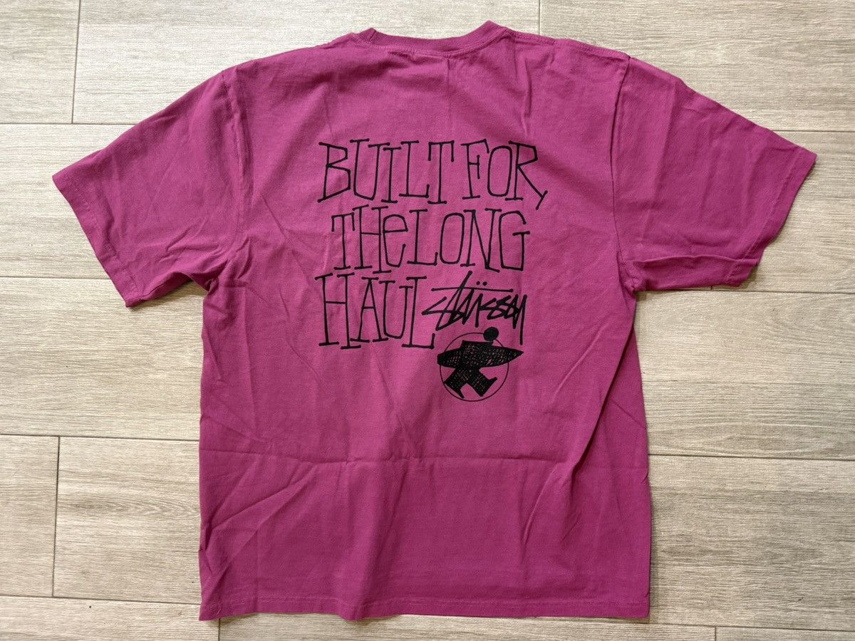 Stussy Stussy Long Haul Pigment Dyed Berry Tee T-Shirt Size L Large Size US L / EU 52-54 / 3 - 7 Thumbnail