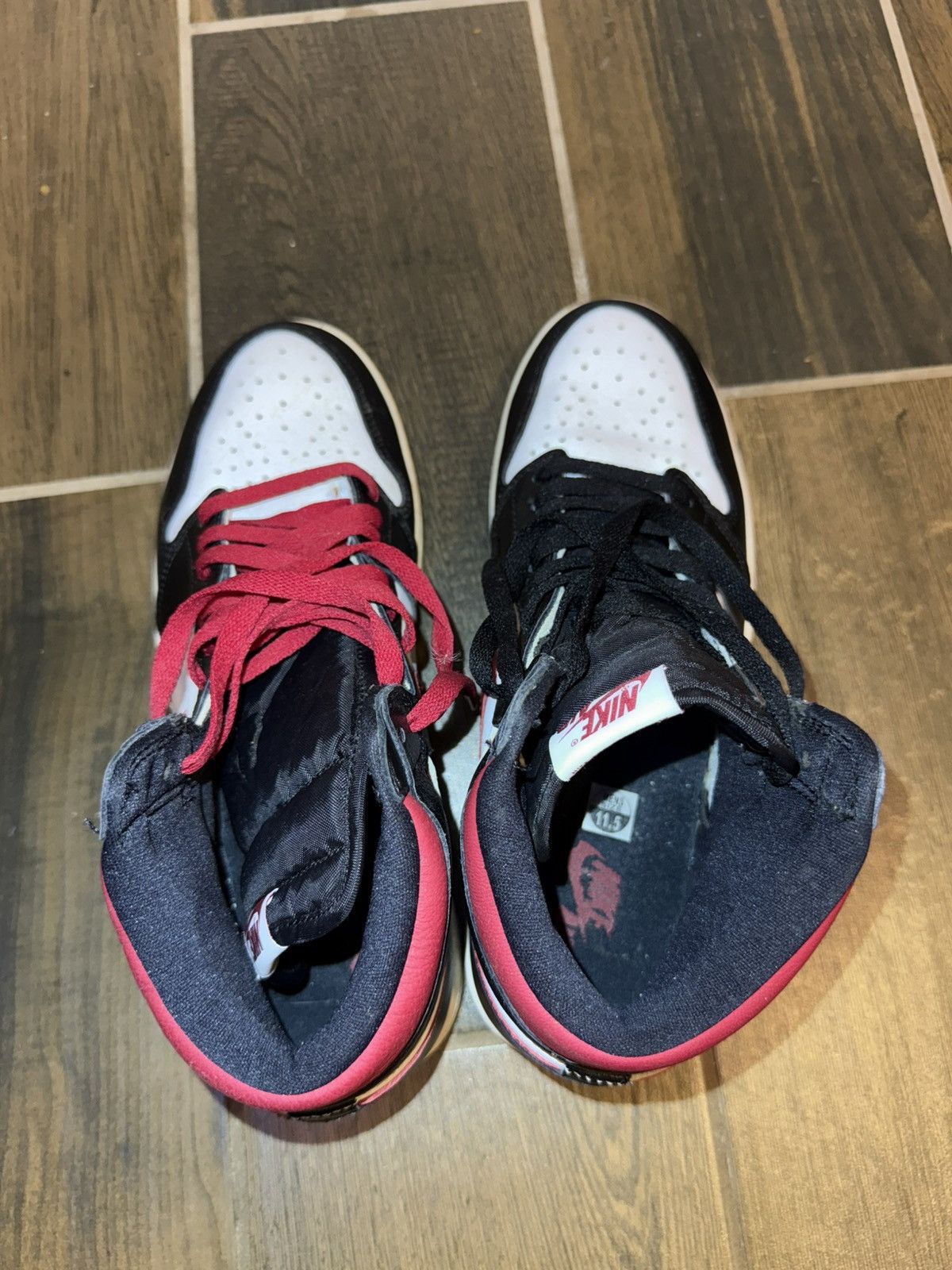 Jordan Brand Jordan 1 Black Gym Red Size US 11.5 / EU 44-45 - 5 Thumbnail