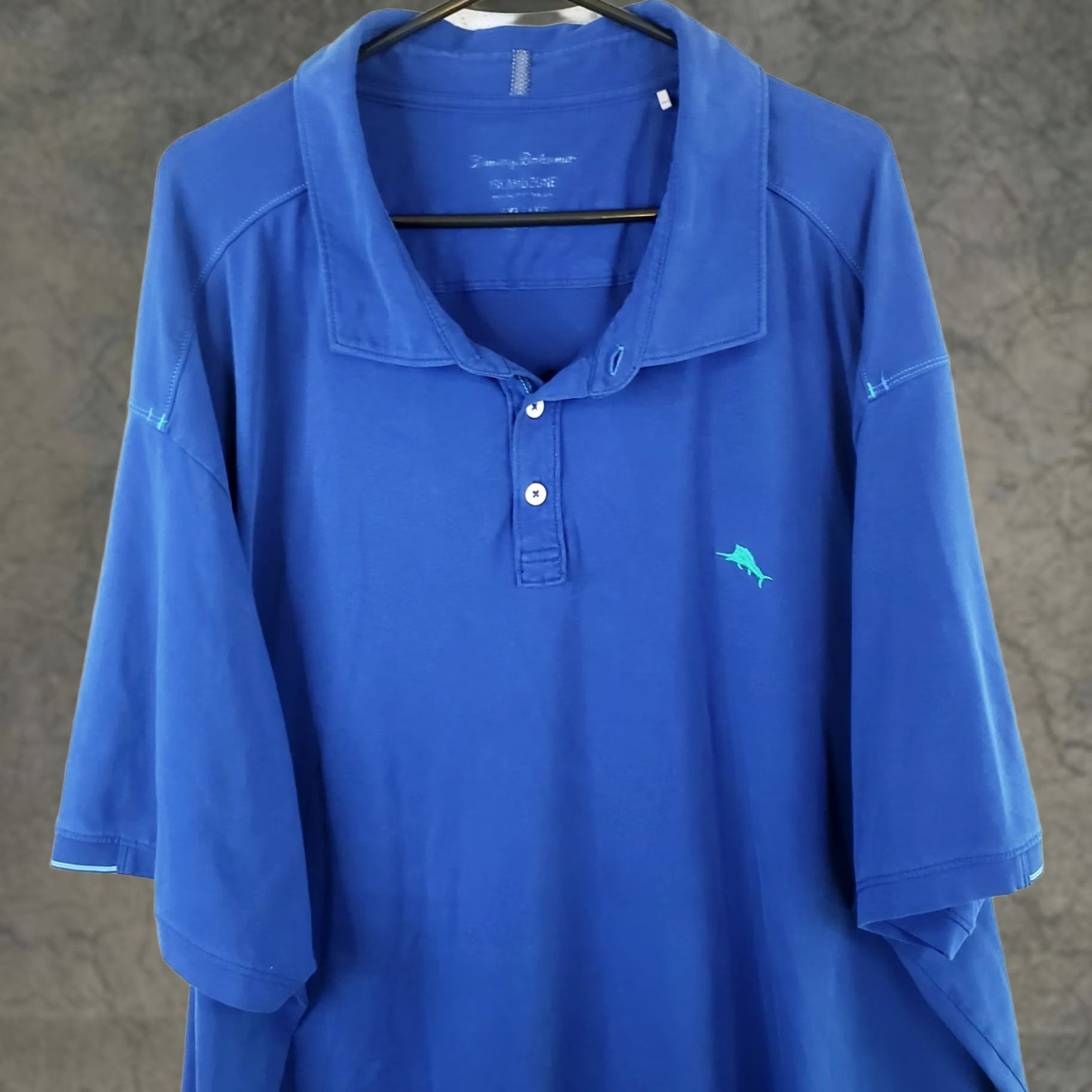 Tommy Bahama VINTAGE Tommy Bahama IslandZone Polo Shirt Short Sleeve 4XL Blue Marlin Logo Mens Polo Shirt Big & Tall Size US XXL / EU 58 / 5 - 1 Thumbnail