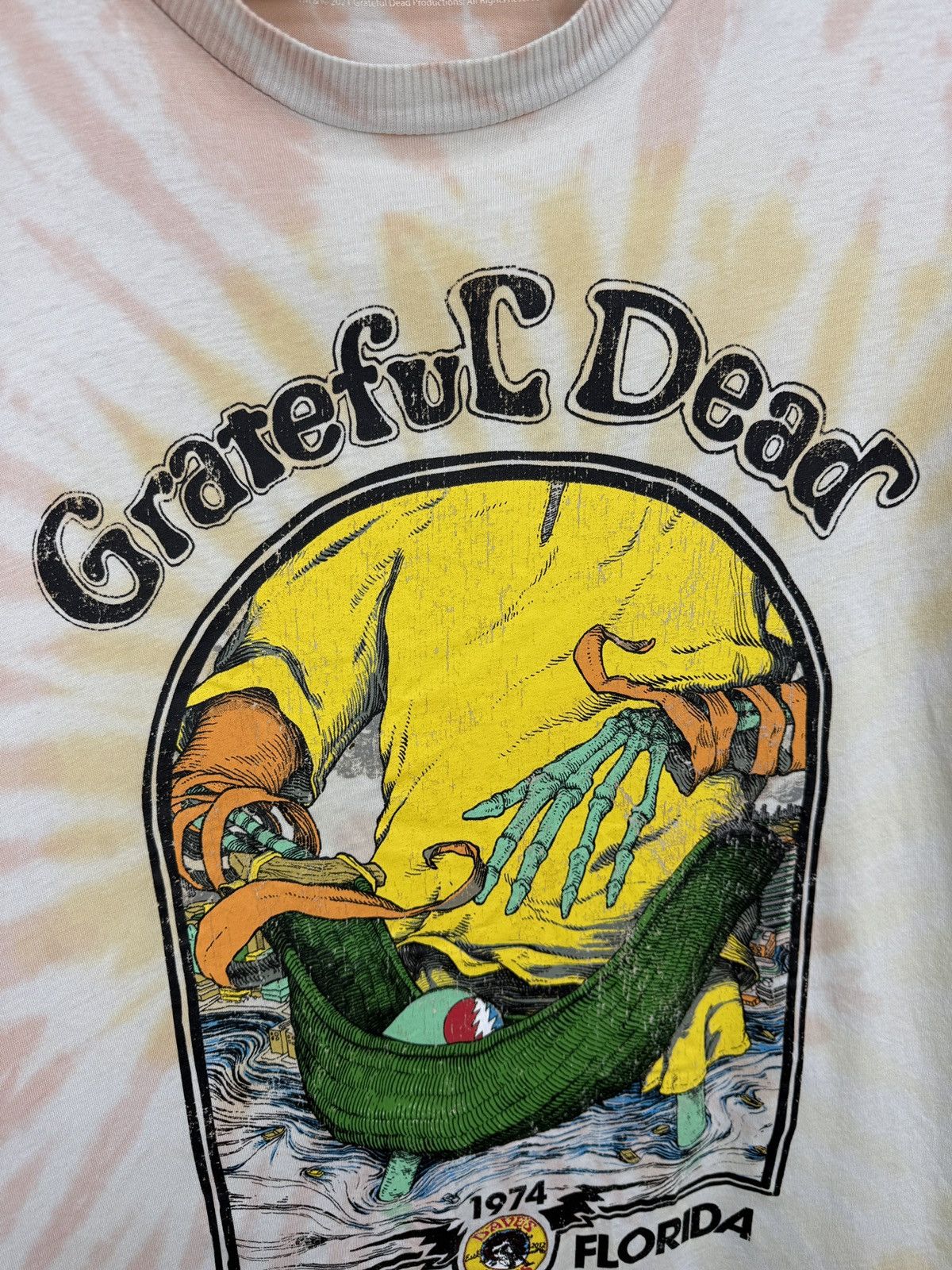 Grateful Dead 🇺🇸 Y2K Grateful Dead 1974 Miami Florida Tye Dye Tee Reprint Size US M / EU 48-50 / 2 - 6 Thumbnail