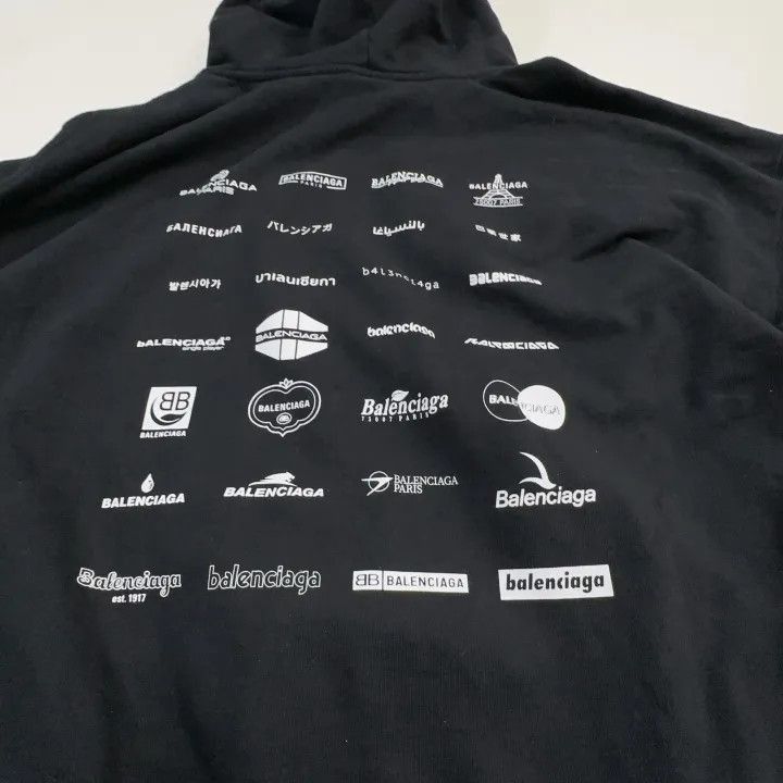Balenciaga Balenciaga Balenciaga Logo Print Long Sleeve Hoodie -2507 Size US XS / EU 42 / 0 - 4 Thumbnail