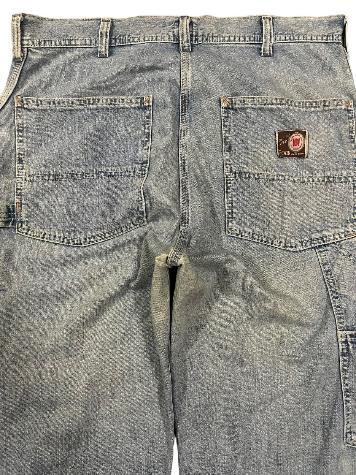 Edwin Vintage 90s Edwin 101 Union Made Carpenter Baggy Jeans Size US 34 / EU 50 - 4 Thumbnail