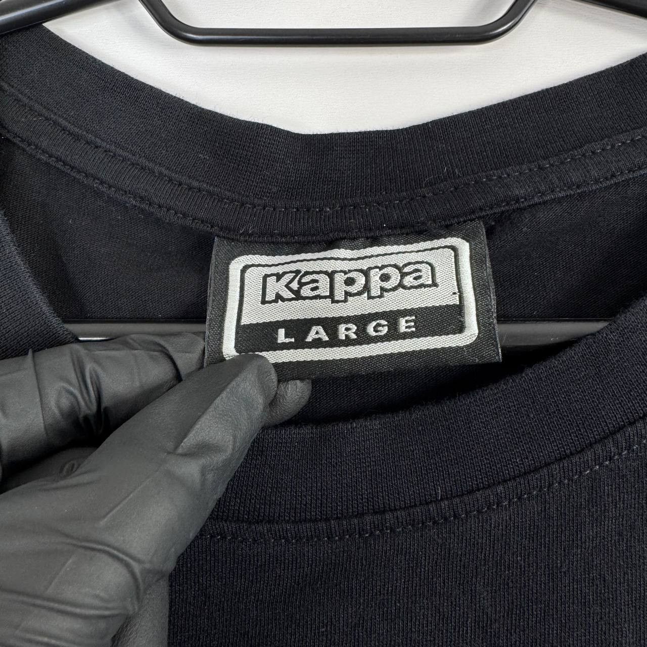 Kappa Kappa Womens Cropped T Shirt Black Logo Casual Top Size L Size L / US 10 / IT 46 - 3 Thumbnail