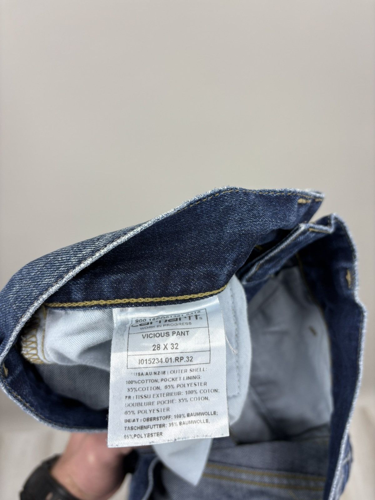 Carhartt Mens jeans Carhartt Size 28x32 Color Blue Size US 28 / EU 44 - 8 Thumbnail