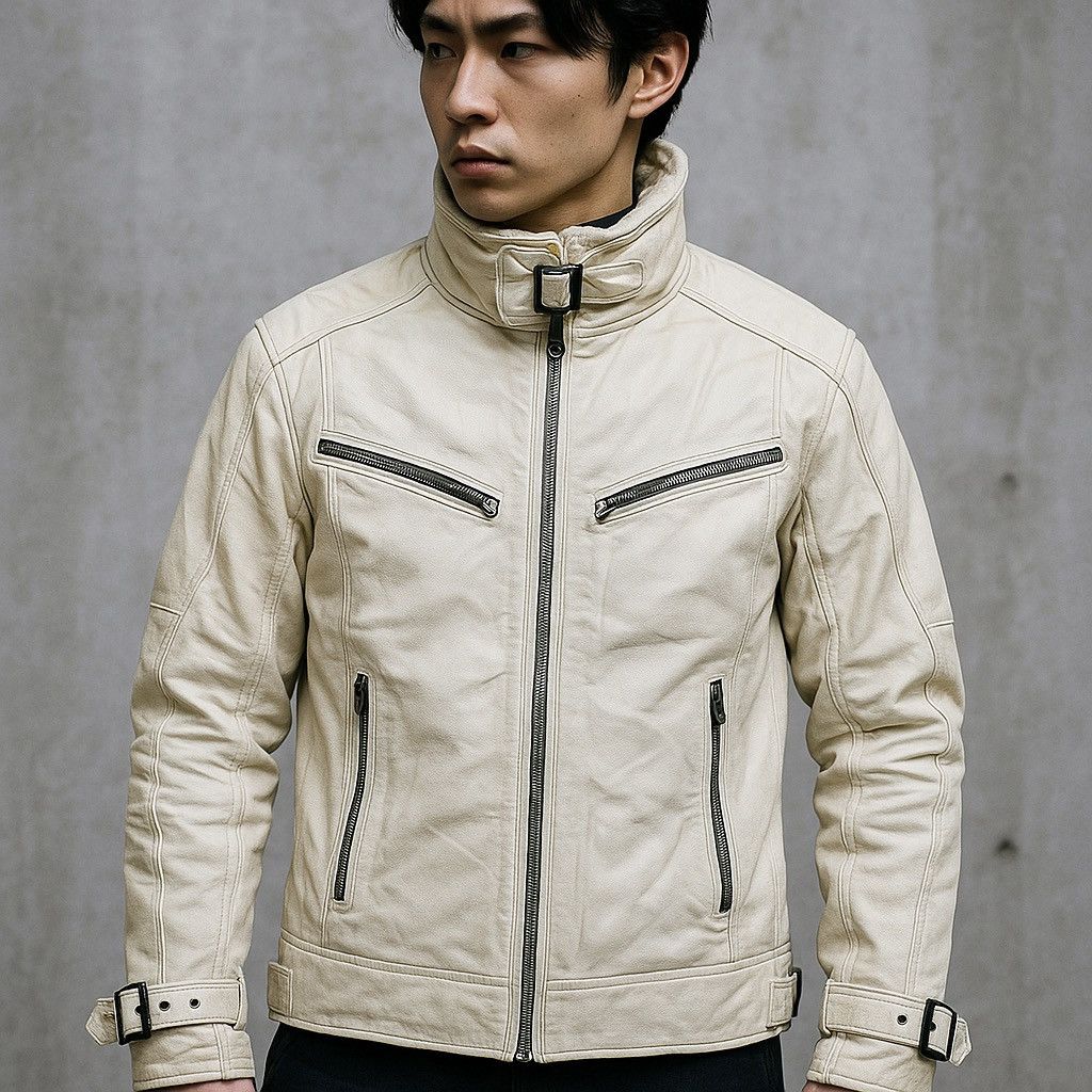 14th Addiction × If Six Was Nine × Le Grande Bleu (L.G.B.) 2000’s Urban Collection Faux Shearling Biker Style Jacket Size US M / EU 48-50 / 2 - 12 Thumbnail