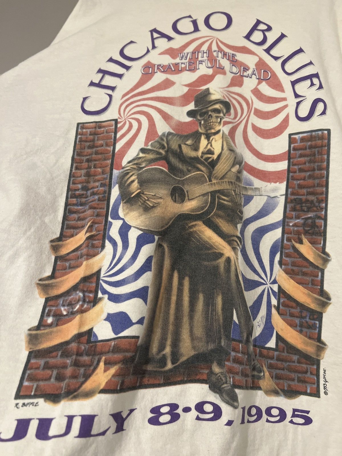 Liquid Blue × Vintage 90s Single Stitch Vintage Grateful Dead Tee Made in USA Size US L / EU 52-54 / 3 - 2 Thumbnail