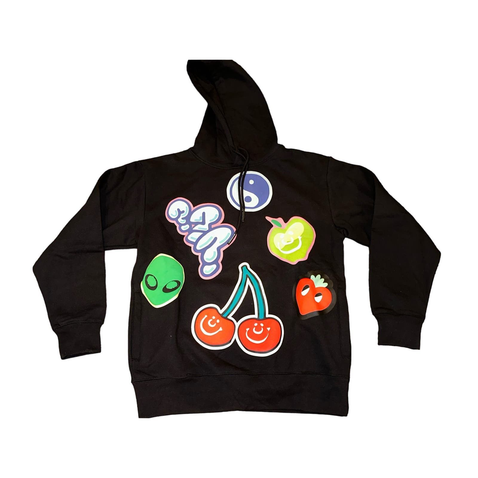 image of Airheads Flavor Blasted Puff Print Hoodie - Medium - Market in Black, Men's