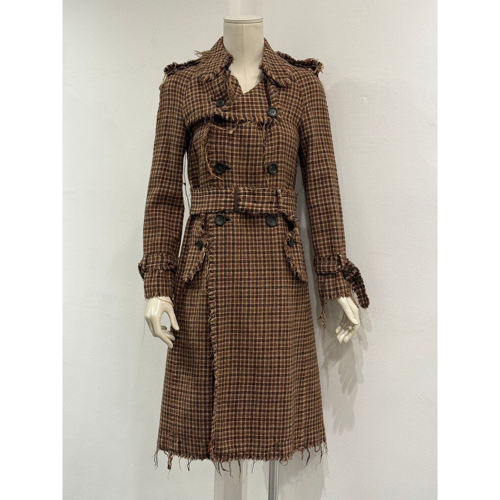 Junya Watanabe A/W2004 Junya Watanabe distressed tweed runway coat Size M / US 6-8 / IT 42-44 - 2 Thumbnail