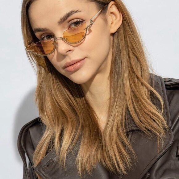 サングラス GUCCI Woman Sunglasses Gold GG1603S 004 Gucci GG1603S 004 Sunglasses Shiny Gold - eye-oo.com