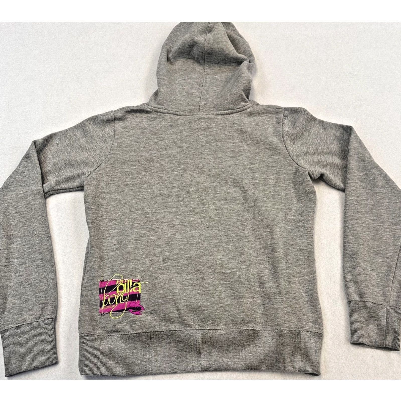 Billabong Billabong Hoodie Womens Medium Pullover Zebra Surf Skate Embroidered Pink Gray Size M / US 6-8 / IT 42-44 - 7 Thumbnail
