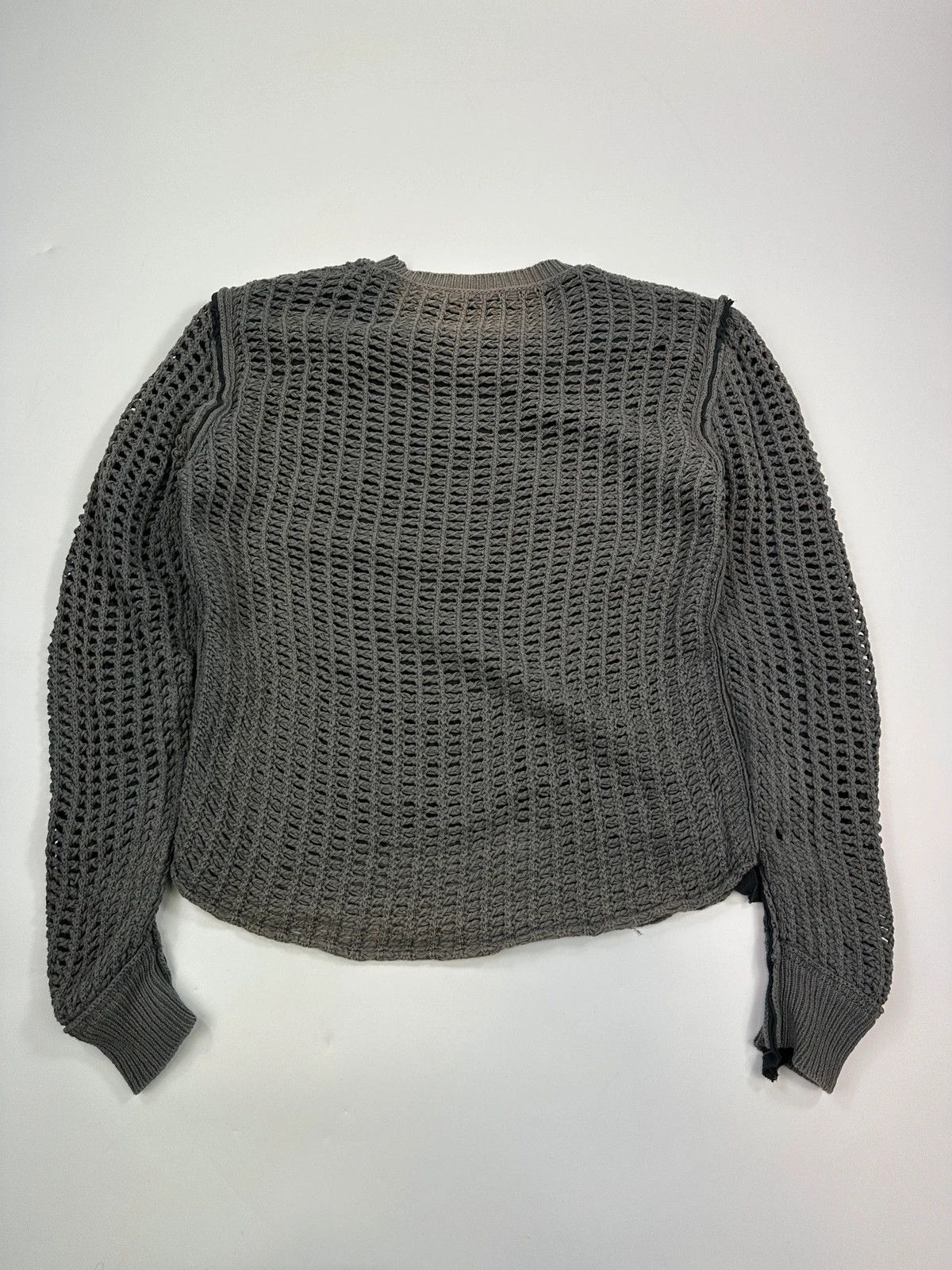 Dolce & Gabbana Dolce & Gabbana 00’s Net Double Layer Grey Mesh Cotton Knit Size US M / EU 48-50 / 2 - 5 Thumbnail