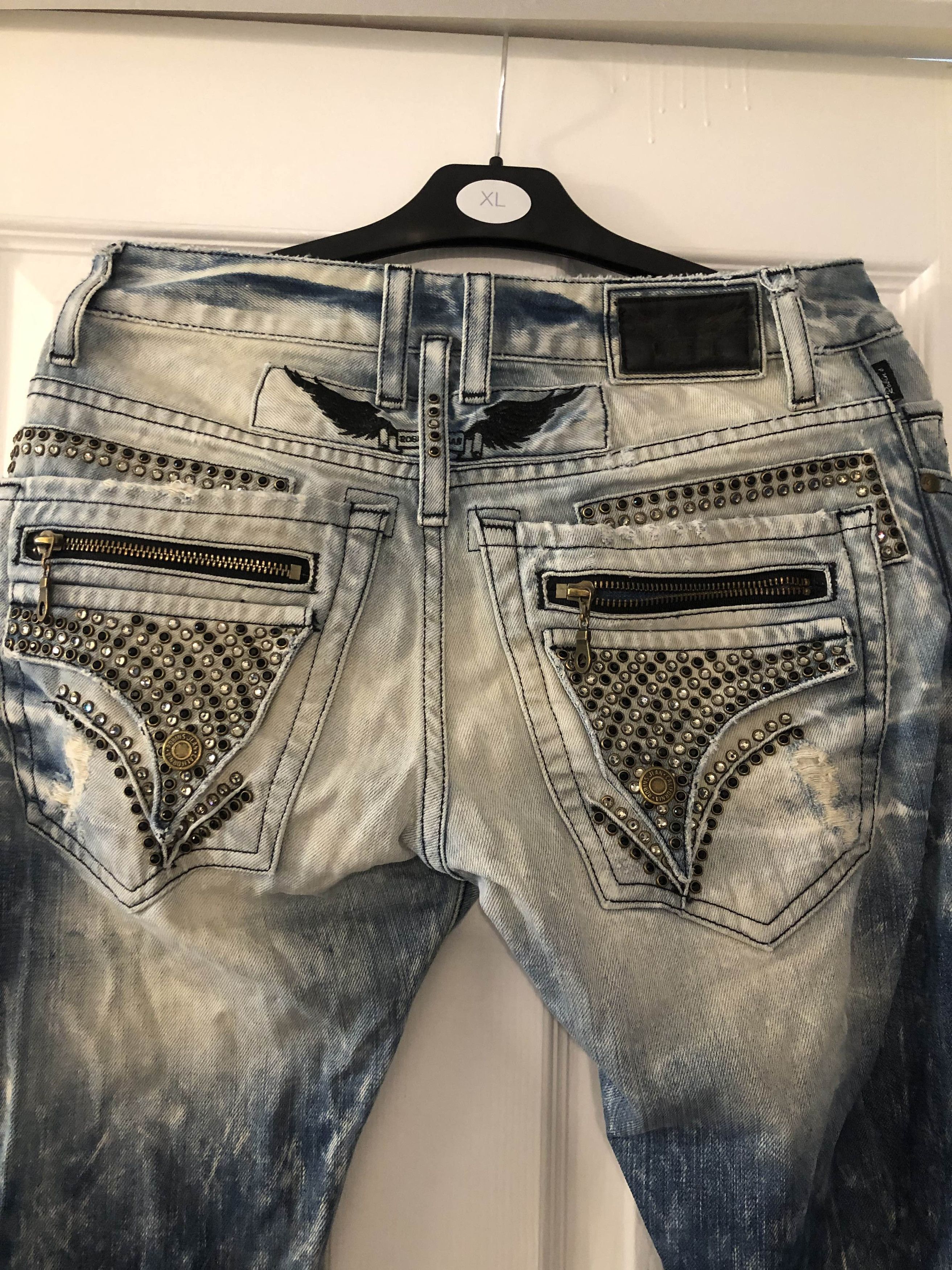 Robins Jeans Robins Jeans, Studded with crystals Size US 29 - 3 Thumbnail