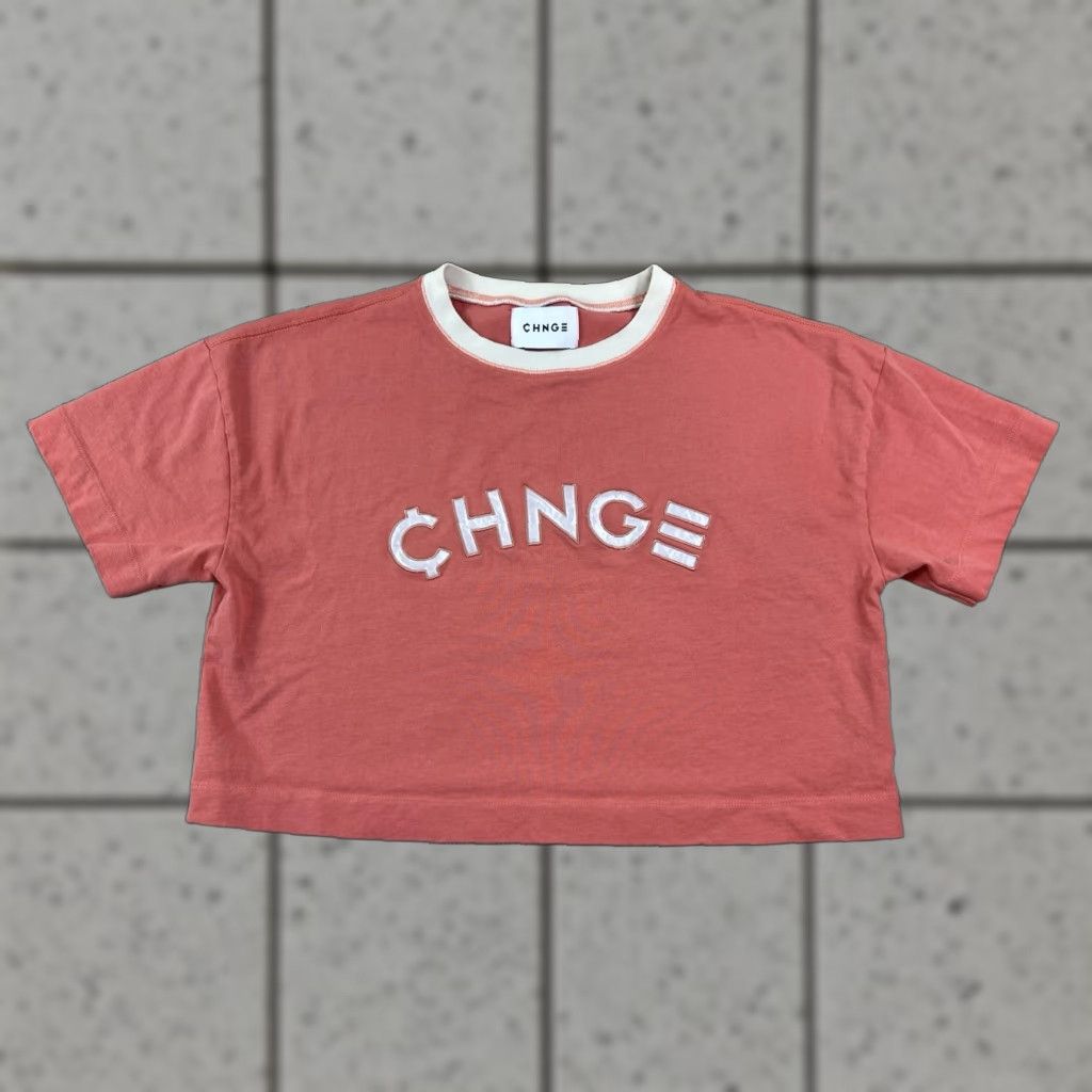 CHNGE CHNGE Crop Top Pink Shirt Organic Cotton Size S Cropped Short Sleeve T-Shirt Women Womens Pink Cotton Regular Size S Size S / US 4 / IT 40 - 1 Thumbnail