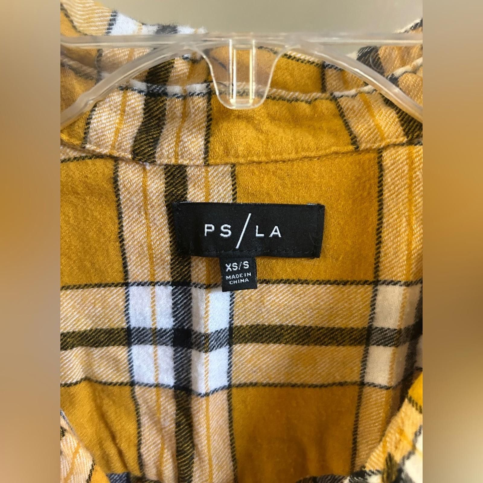 Pacsun PacSun Yellow Plaid Button-Up Shirt Size XS / US 0-2 / IT 36-38 - 2 Thumbnail
