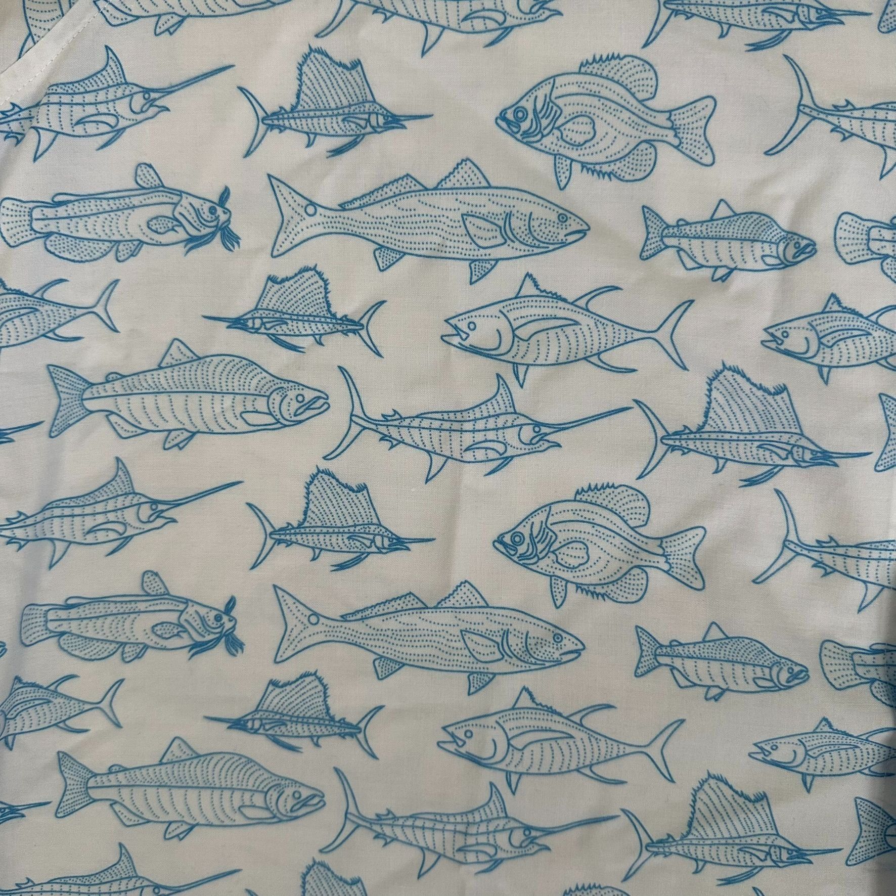 Other Happy Bay Fish Print Hawaiian Shirt Preppy Nautical Coastal Size US M / EU 48-50 / 2 - 2 Thumbnail