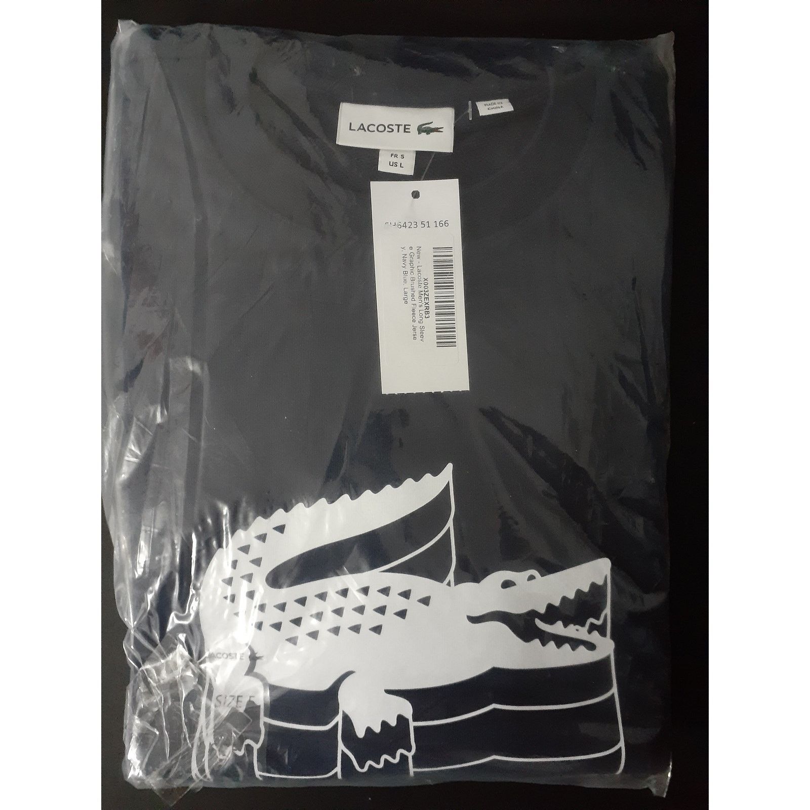Lacoste Lacoste Men's Long Sleeve Graphic Brushed Fleece Jersey L Size US L / EU 52-54 / 3 - 2 Thumbnail