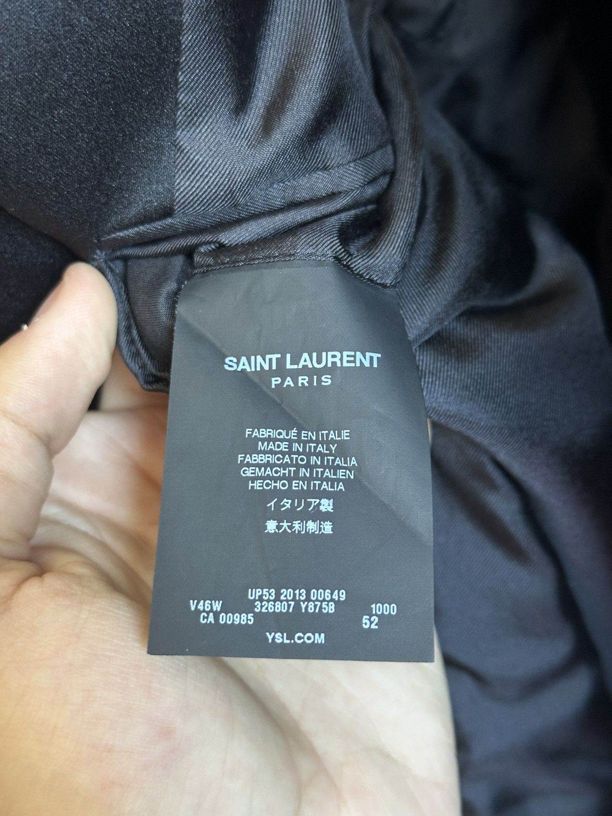 Saint Laurent Paris [52] *NEW* FW13 Le Smoking runway blazer Size 52R - 11 Thumbnail