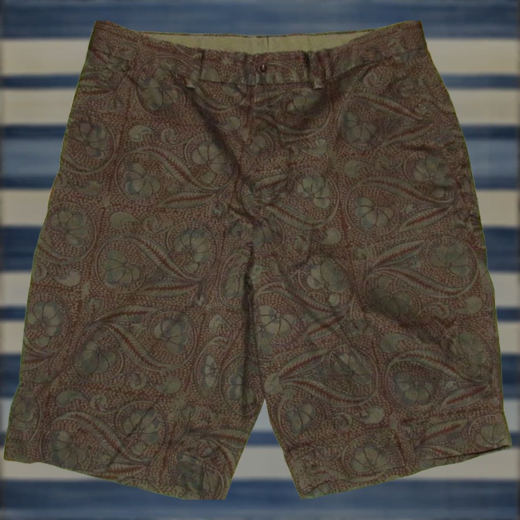 Ralph Lauren Vtg Polo RALPH LAUREN Green Brown 11" Printed Chino Shorts 33 Mens Size US XS / EU 42 / 0 - 1 Thumbnail