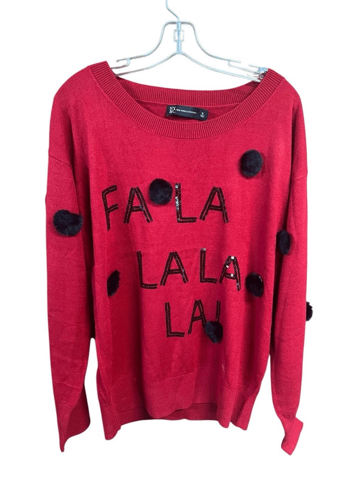 Designer NY & CO Xmas Sweater Sz XL NWT Size XL / US 12-14 / IT 48-50 - 1 Thumbnail