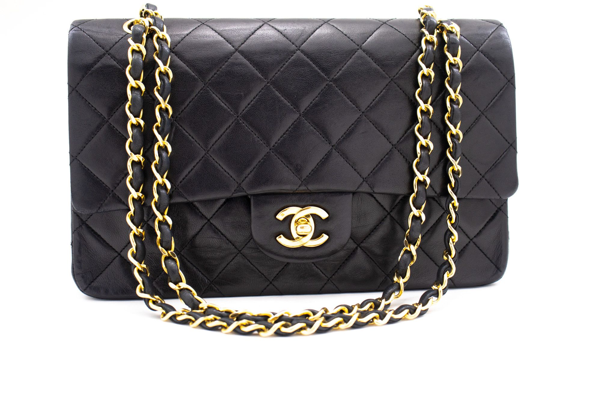 Chanel Double Flap Black Leather Shoulder Bag (Pre-Owned) Size ONE SIZE - 1 Thumbnail