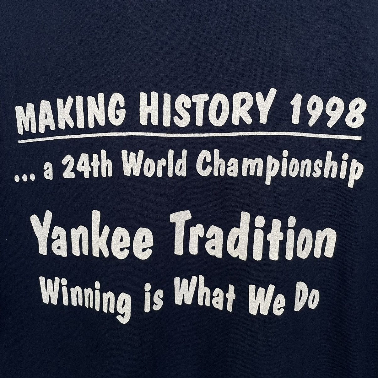 MLB × New York Yankees × Vintage Vintage 1998 NY Yankees 24th World Championship Tee Size US XL / EU 56 / 4 - 5 Thumbnail