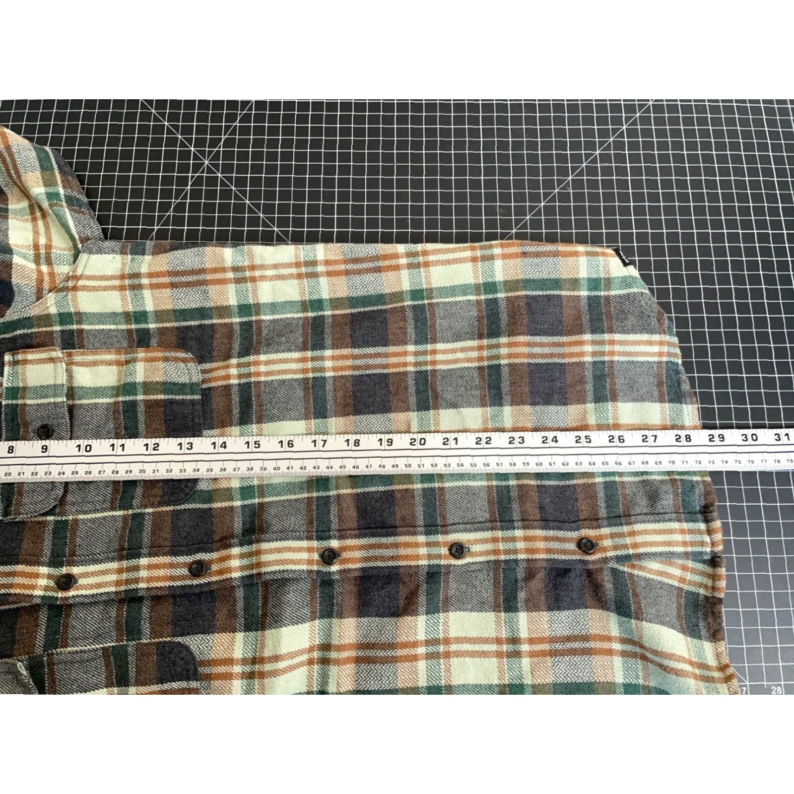 Prana prAna Westbrook Flannel Shirt Adult Medium Green Plaid Slim Fit Mens Size US M / EU 48-50 / 2 - 6 Thumbnail