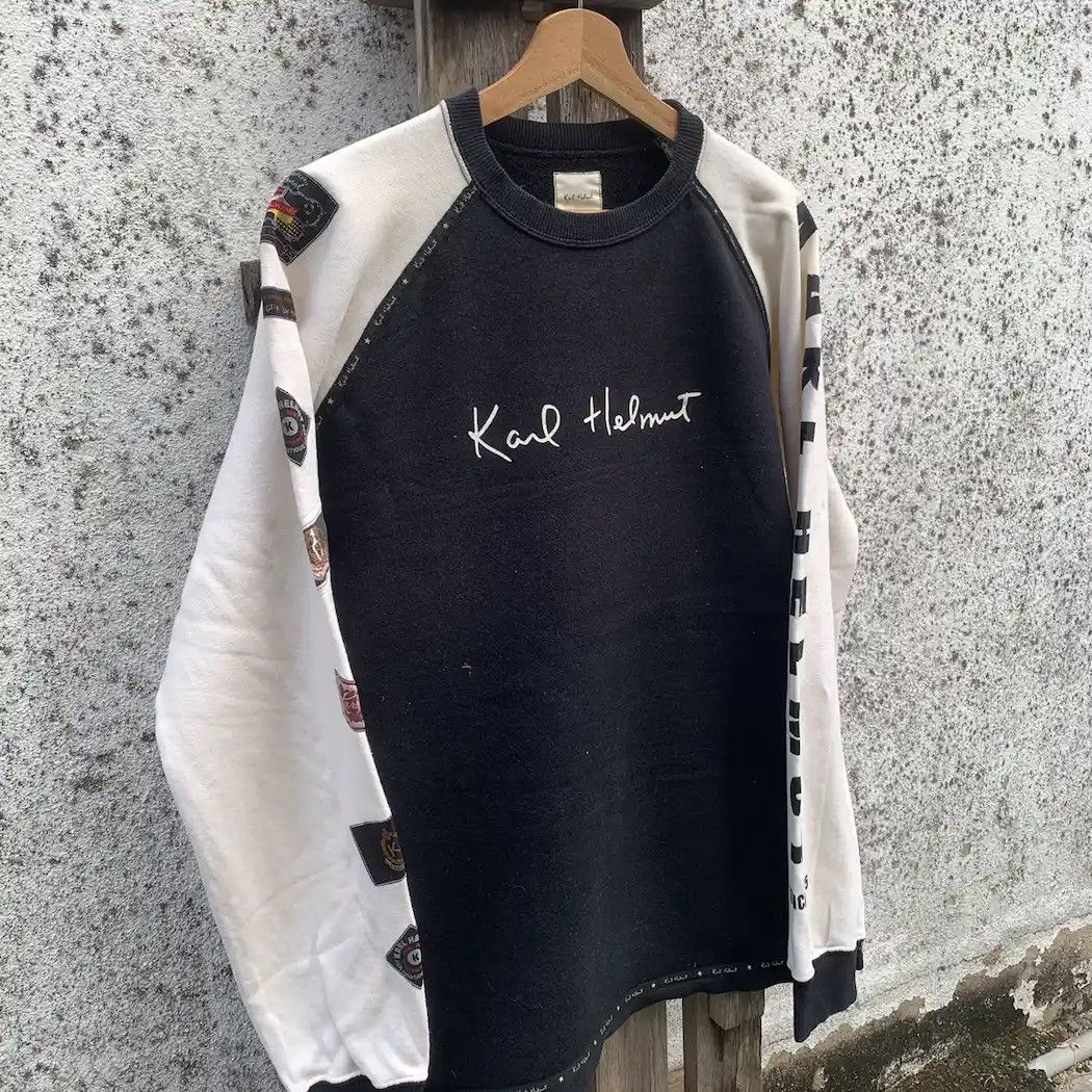 Karl Helmut × Vintage Karl Helmut x Pink House Crewneck Designer Sweater Pullover Size US L / EU 52-54 / 3 - 2 Thumbnail